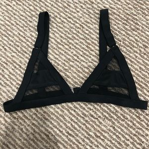 Black mesh bikini top